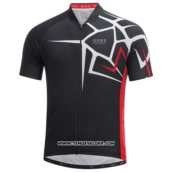 2017 Maillot Ciclismo Gore Bike Wear Power Adrenaline Noir Manches Courtes et Cuissard
